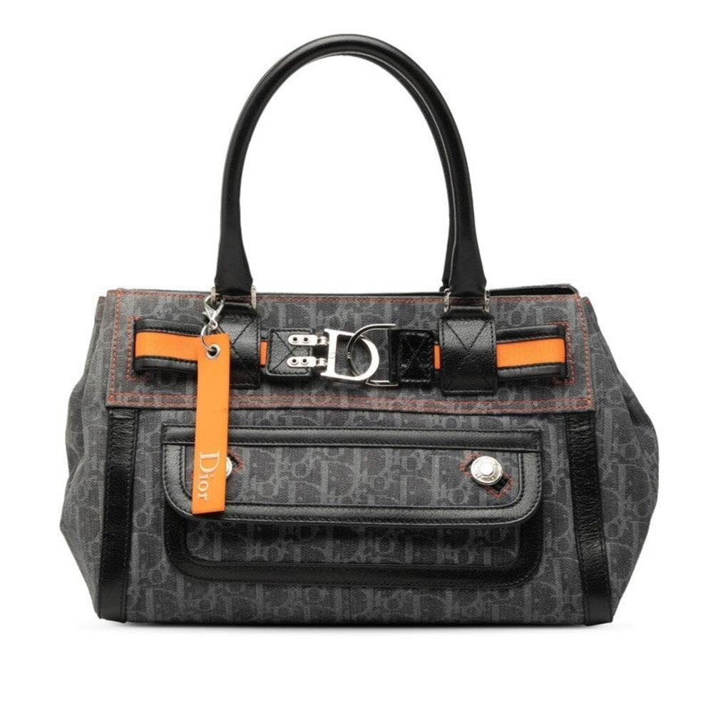 Dior Flight Line Trotter Handbag Gray Denim